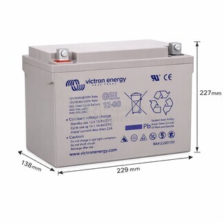 Victron Gel 12 Voltios 60 Amperios |  Deep Cycle BAT412550104